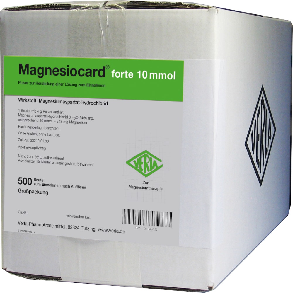 MAGNESIOCARD forte 10 mmol Plv.z.Her.e.Lsg.z.Einn. 500 St Pulver zur Herstellung einer Lösung zum Einnehmen