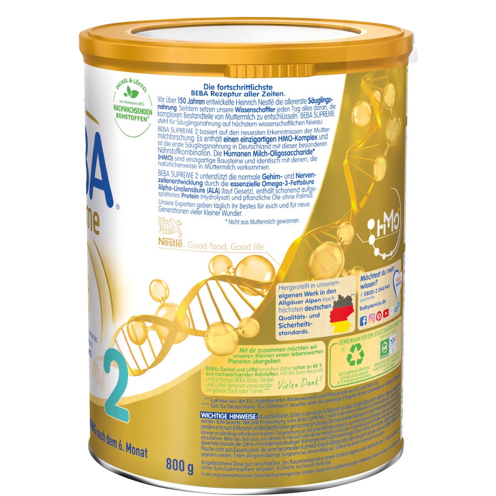 Nestle BEBA supreme 2 Folgenahrung 800 g Pulver