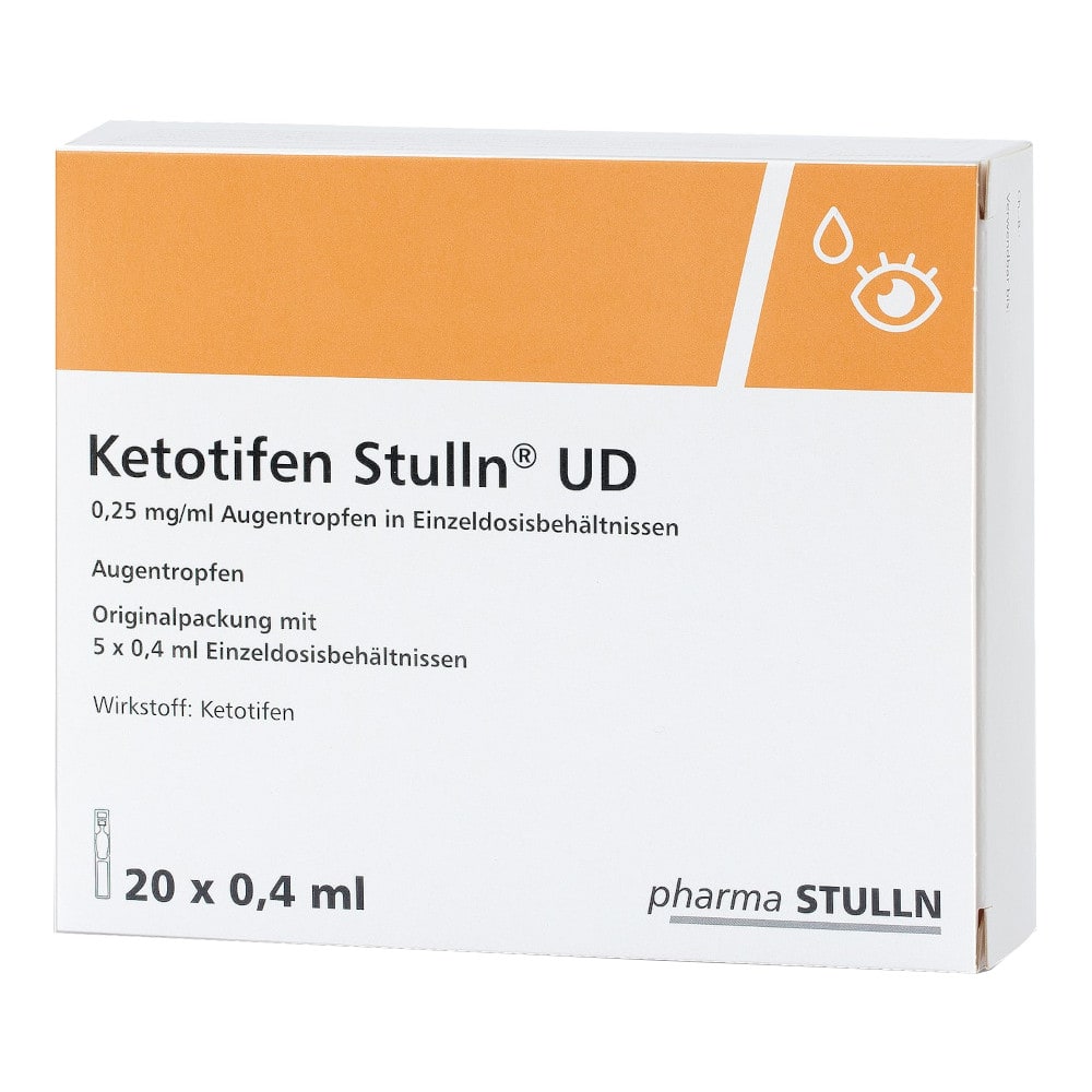 Ketotifen Stulln UD 0,25mg/ml Augentropfen 20X0.4 ml Einzeldosispipetten
