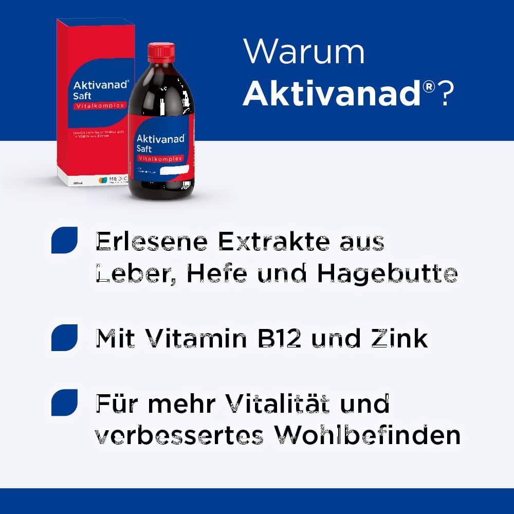 Aktivanad Saft 500ml bei Erschöpfung wegen Vitamin-B Mangel 500 ml Saft