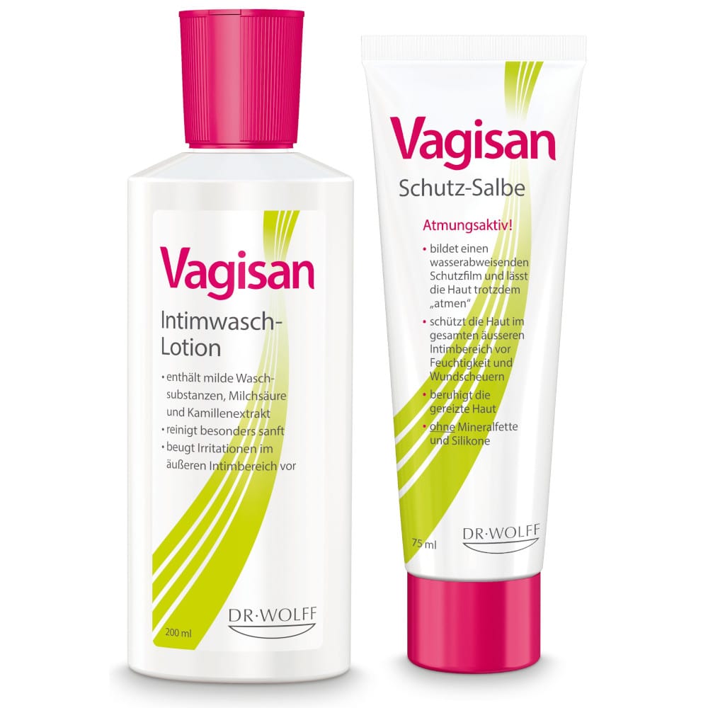 Vagisan Intimwaschlotion 200ml &amp; Vagisan Schutz-Salbe  1 Sparset