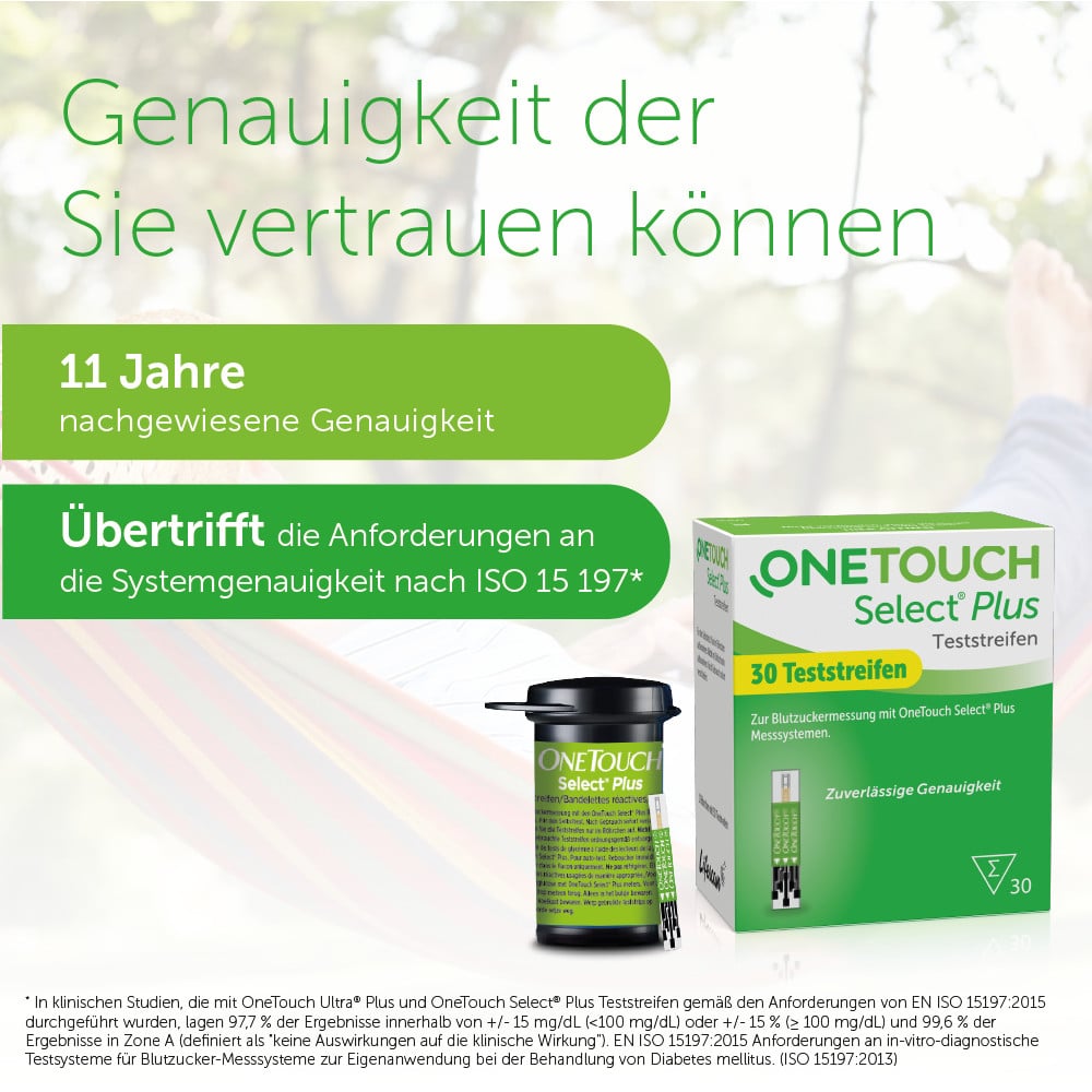 OneTouch Select Plus Blutzuckerteststreifen 30 St