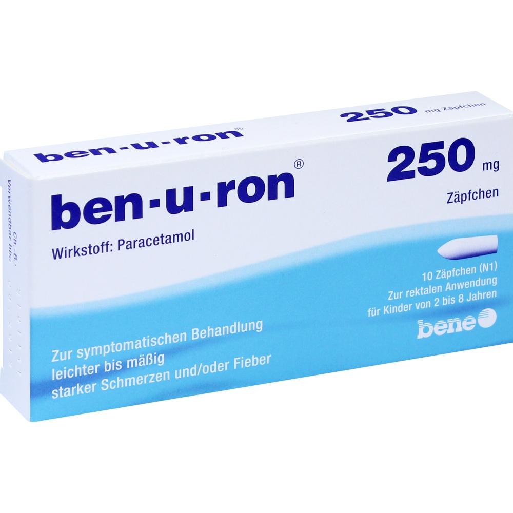 Ben-u-ron 250mg 10 St Kleinkinder-Suppositorien