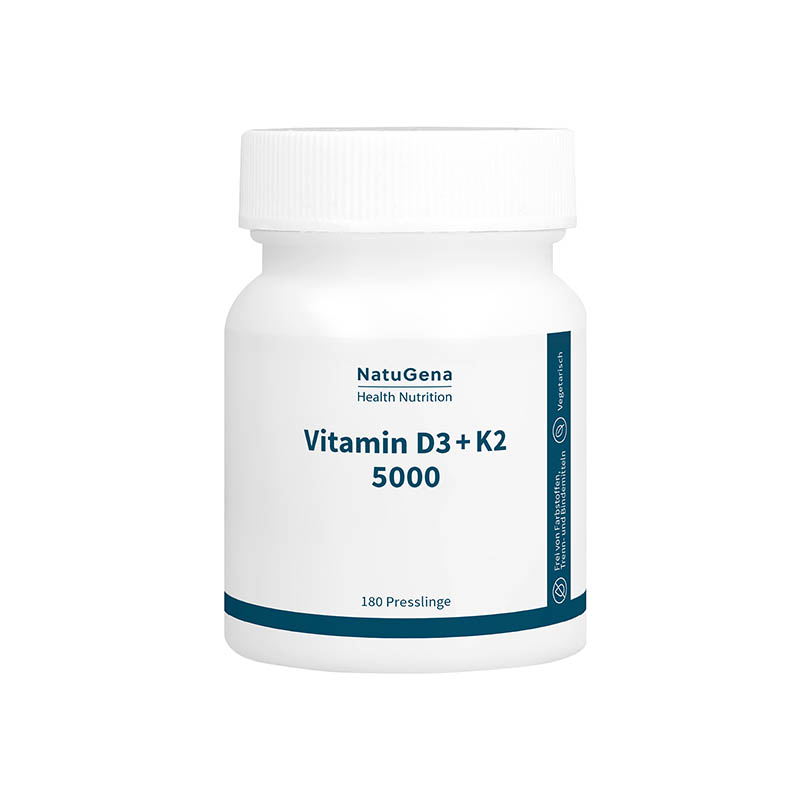 NatuGena Vitamin D3 + K2 5000 180 St Presslinge