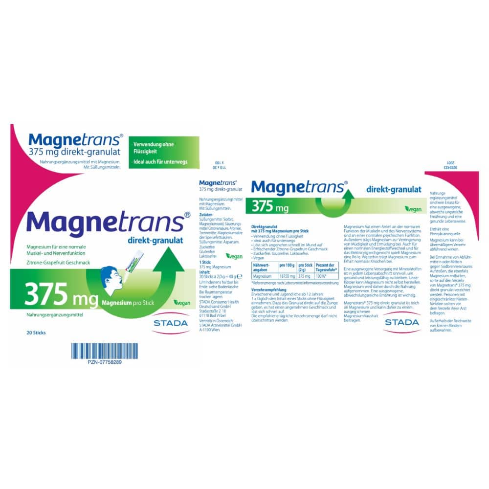 Magnetrans direkt-granulat 375 mg 20 St Granulat