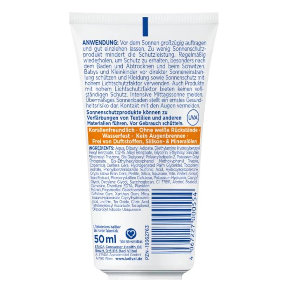 Ladival Empfindliche & Normale Haut Sonnenschutz-Lotion Gesicht LSF 50+ 50 ml Lotion