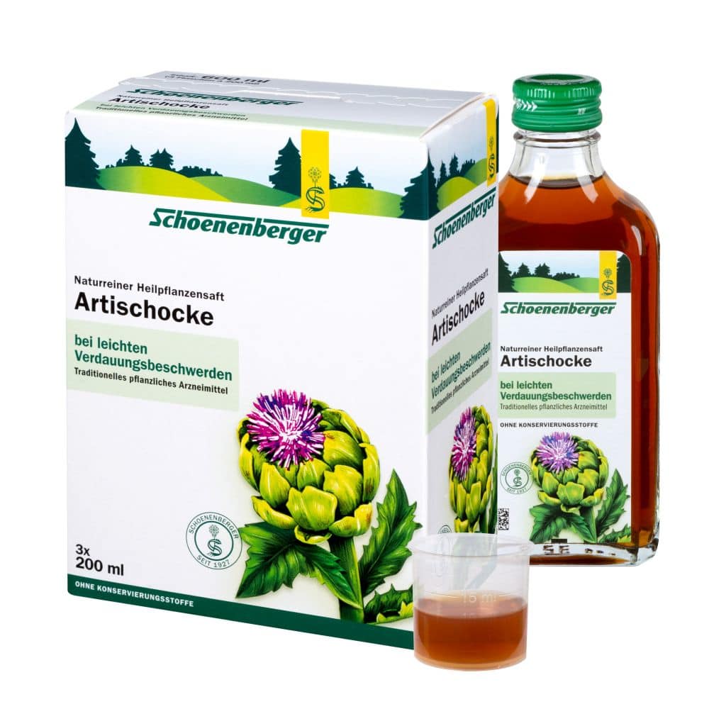 Schoenenberger Artischocke Naturreiner Heilpflanzensaft  3X200 ml Saft