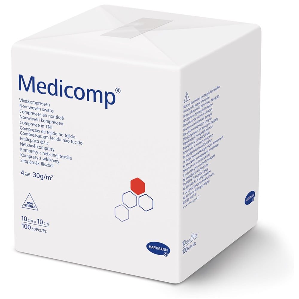 MEDICOMP Kompressen 10x10 cm unsteril 100 St Kompressen