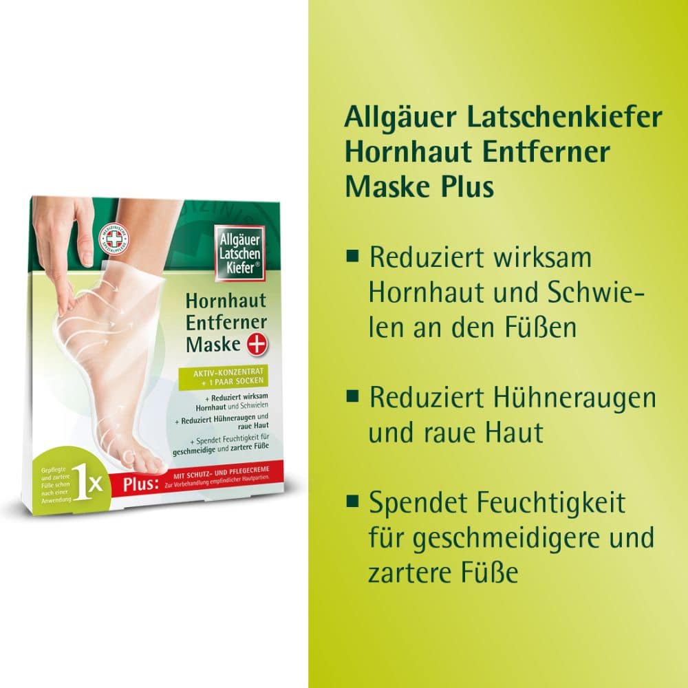 Allgäuer Latschen Kiefer Hornhaut Entferner Maske + 1 Packung