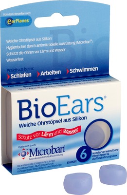 BIOEARS Silikon Ohrstöpsel antimikrobielle 6 St