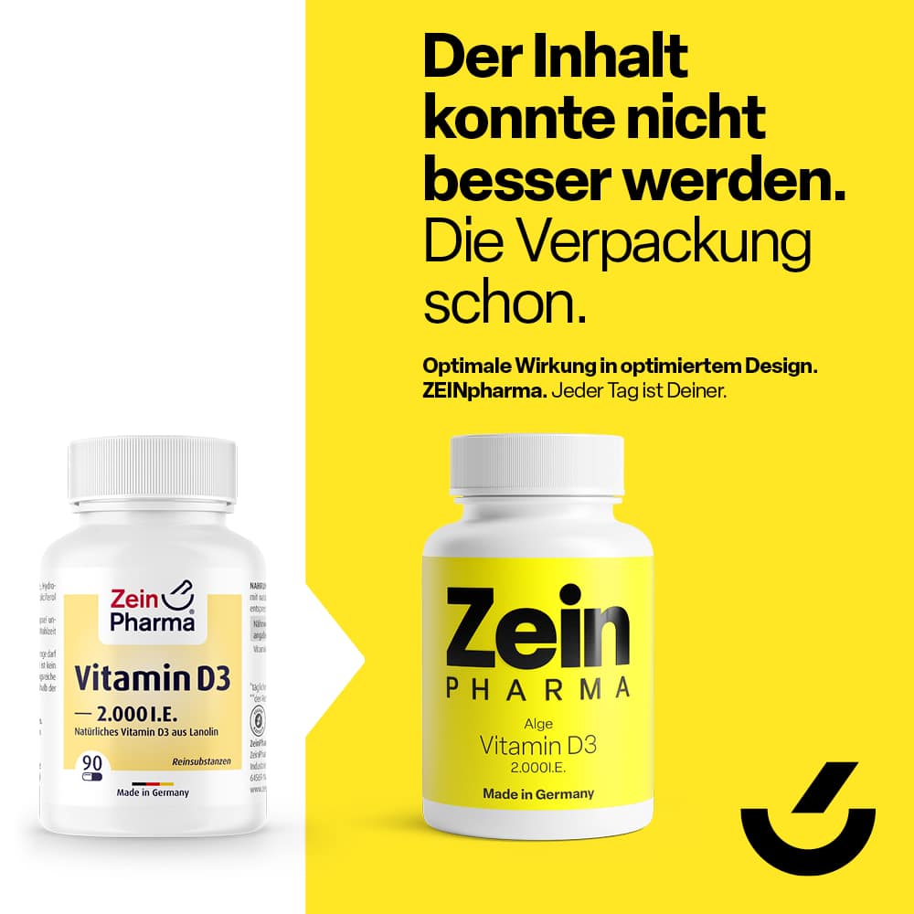 Zein Pharma Veganes Vitamin D3 2.000 I.E. 120 St Kapseln