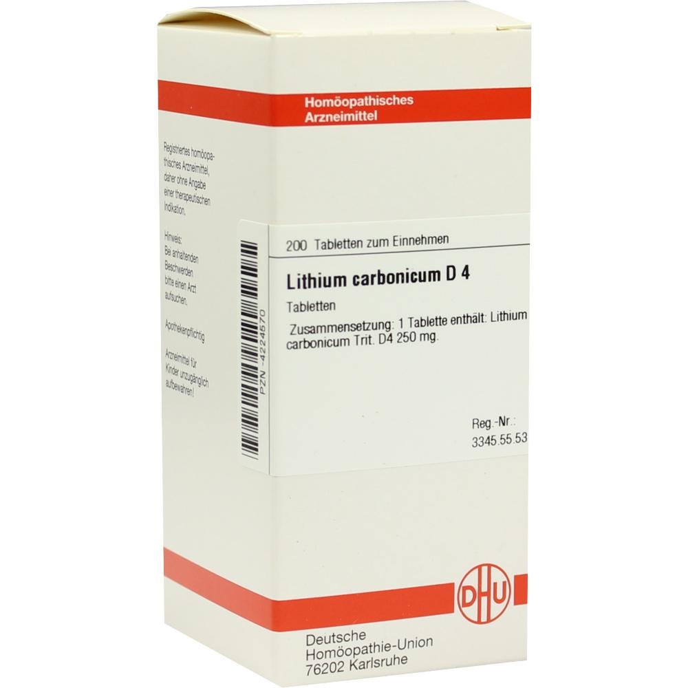 LITHIUM CARBONICUM D 4 Tabletten 200 St Tabletten