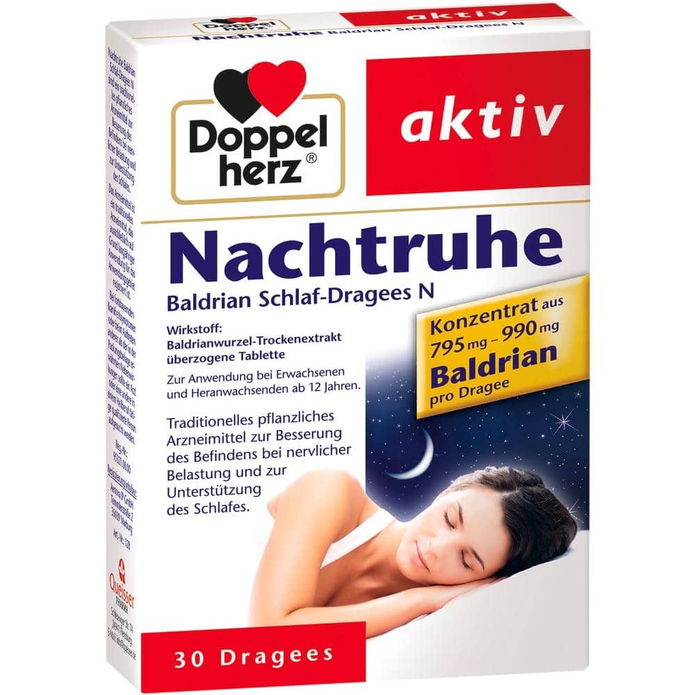 Doppelherz aktiv Nachtruhe Baldrian Schlaf-Dragees N  30 St Dragees