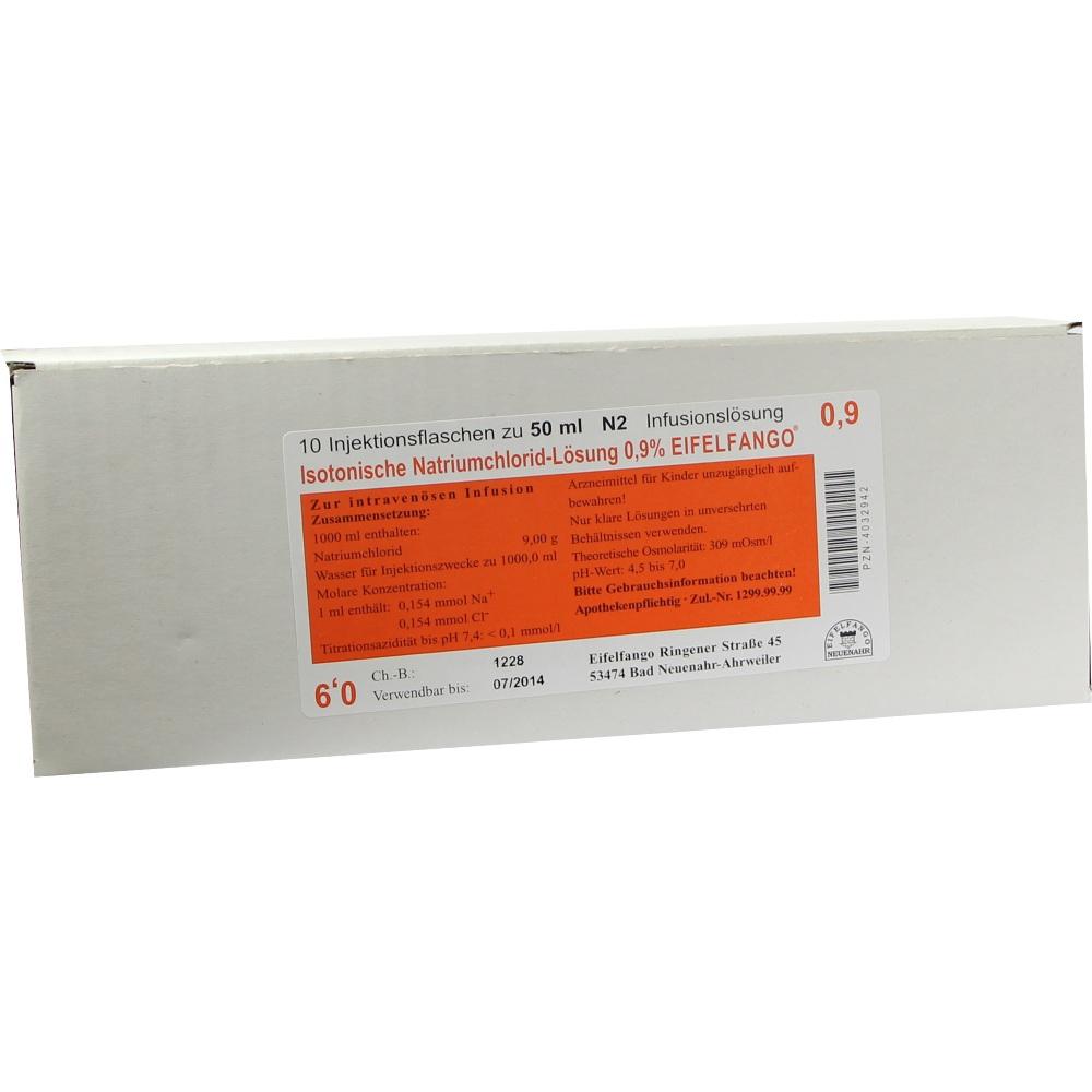 ISOTONISCHE NaCl Lösung 0,9% Eifelfango 10X50 ml Infusionslösung