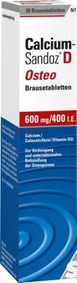 Calcium-Sandoz D Osteo 600mg/400 I.E. 20 St Brausetabletten