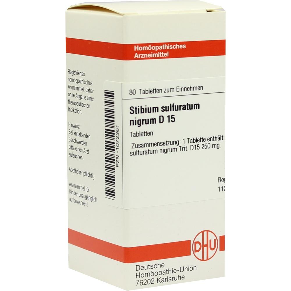 STIBIUM SULFURATUM NIGRUM D 15 Tabletten 80 St Tabletten