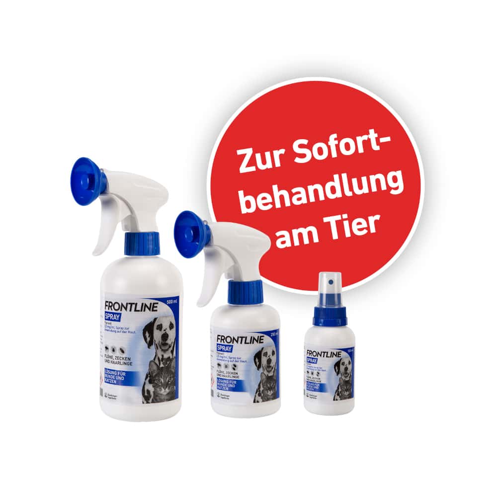 FRONTLINE Spray gegen Zecken und Flöhe für Hunde und Katzen 100 ml Spray