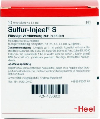 SULFUR INJEEL S Ampullen 10 St Ampullen