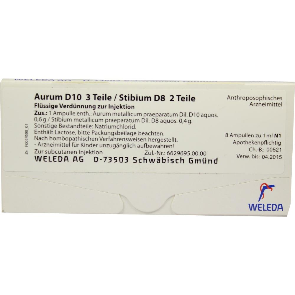 WELEDA AURUM D 10/Stibium D 8 Ampullen 8X1 ml Ampullen