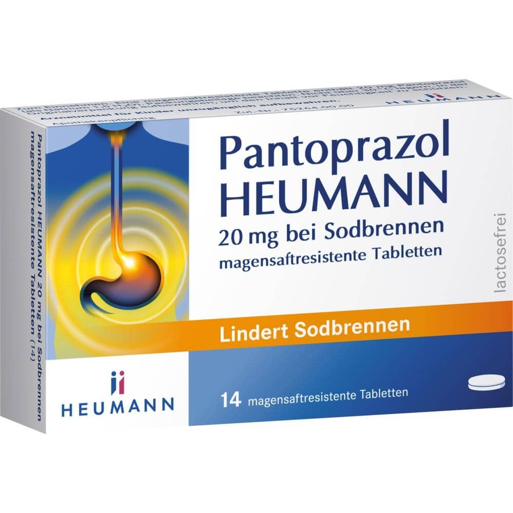 Pantoprazol HEUMANN 20mg bei Sodbrennen 14 St Tabletten magensaftresistent