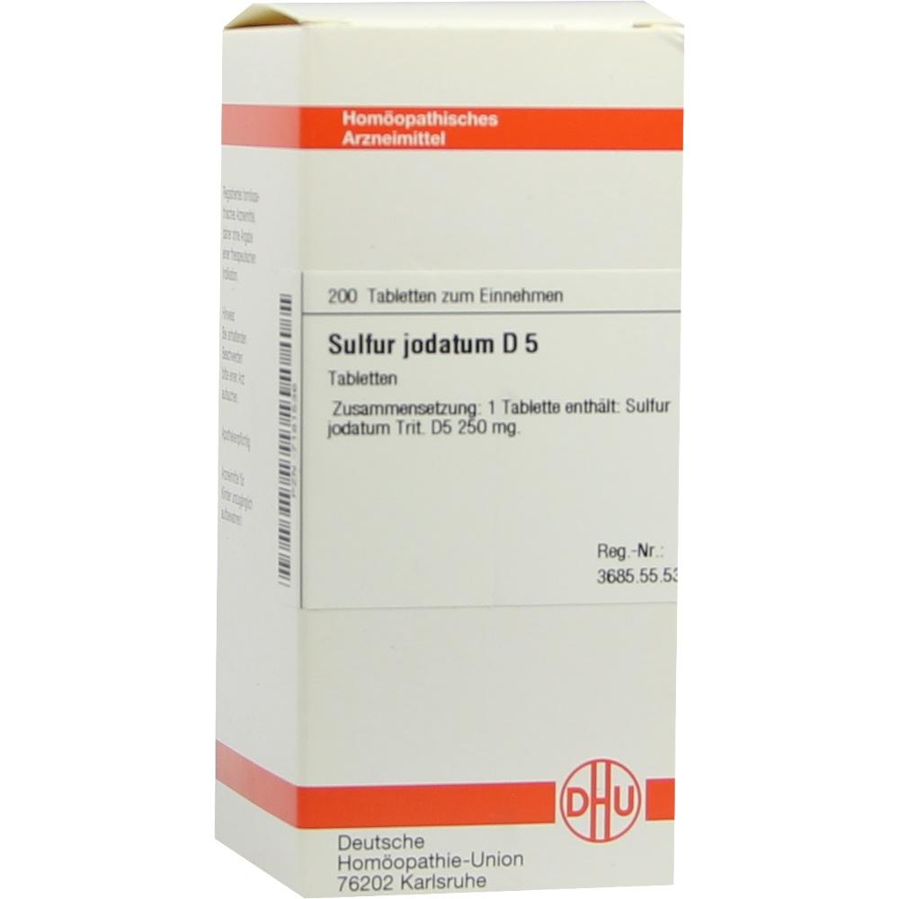SULFUR JODATUM D 5 Tabletten 200 St Tabletten