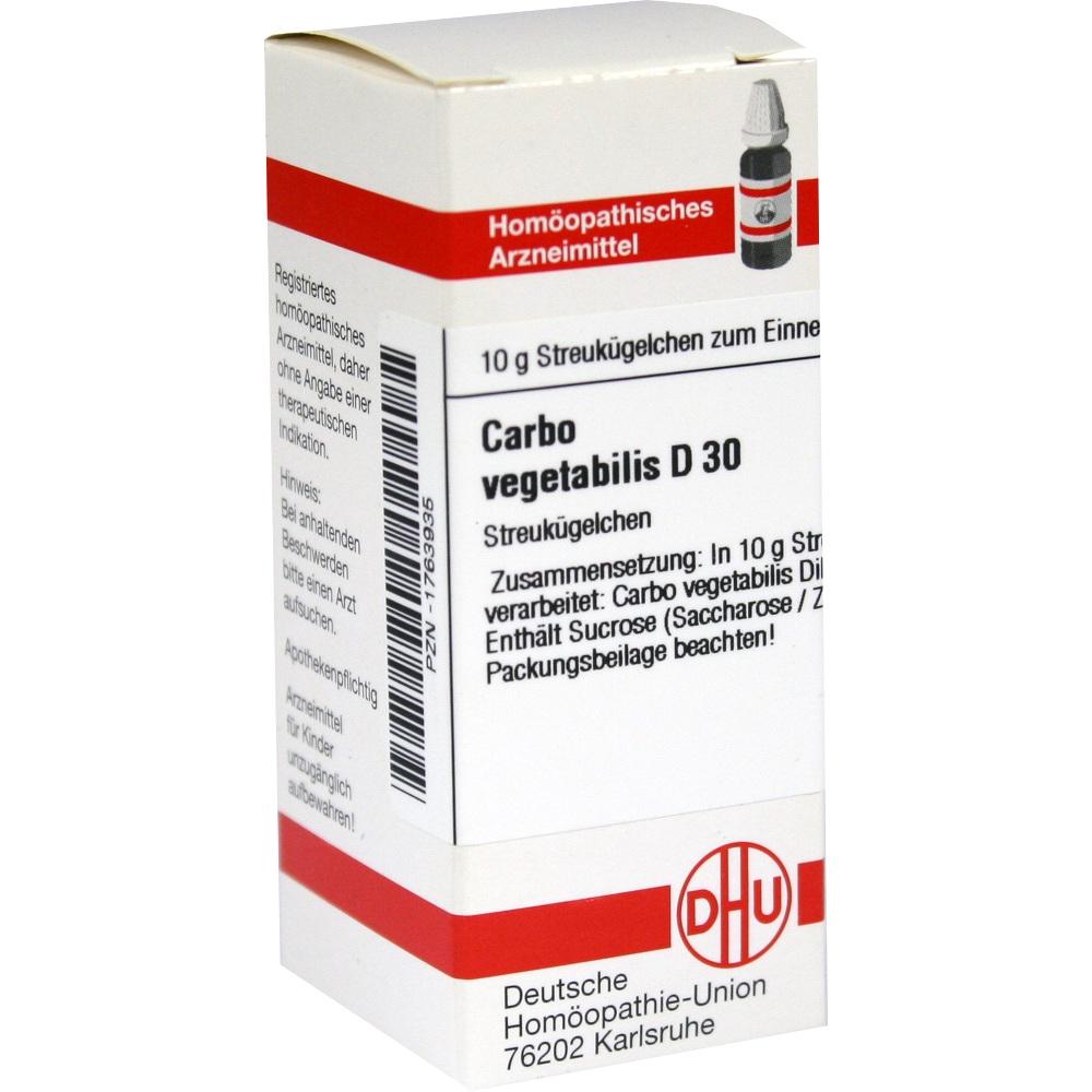 CARBO VEGETABILIS D 30 Globuli 10 g Globuli