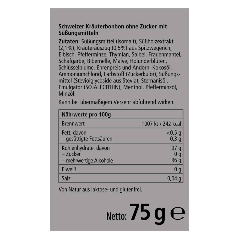 Ricola Lakritz Schweizer Kräuterhbonbon zuckerfrei 75 g Bonbons