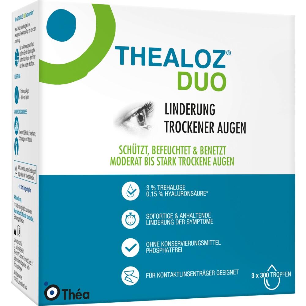 THEALOZ Duo Augentropfen 3X10 ml Augentropfen