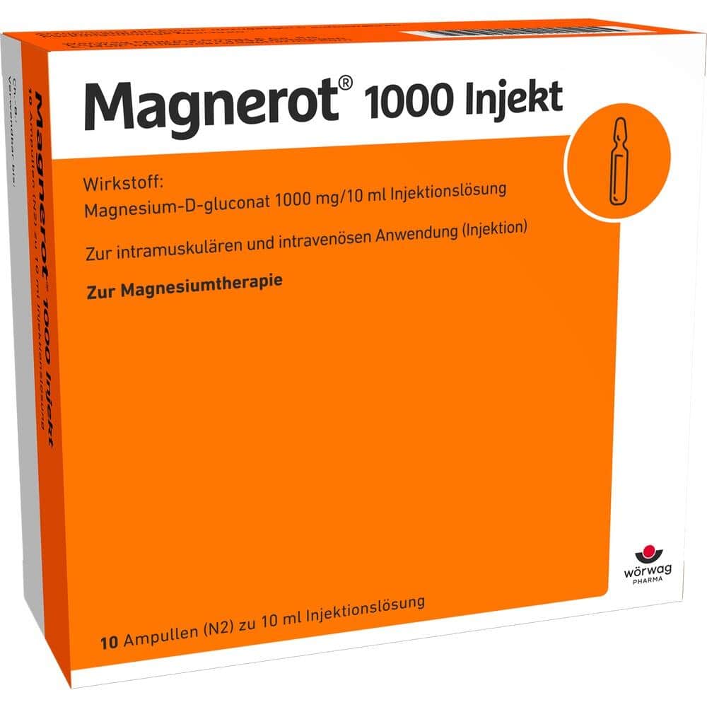 Magnerot 1000 Injekt Ampullen 10X10 ml Ampullen