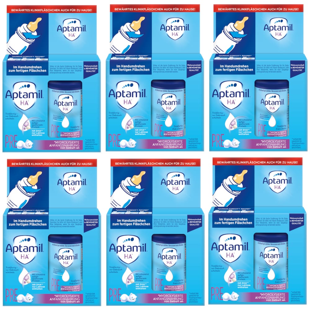 Aptamil HA PRE ANFANGSNAHRUNG 6er Set 12X90 ml Flüssigkeit