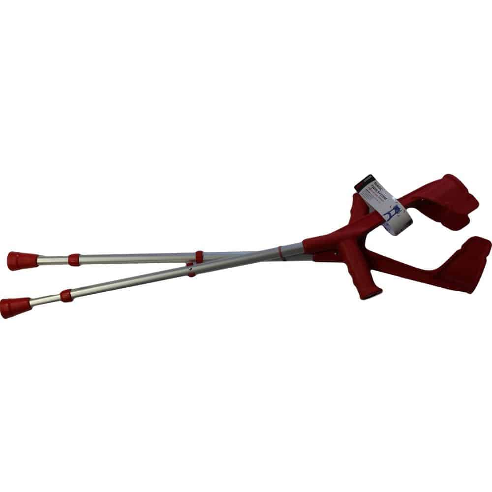 UNTERARMKRÜCKE Alu rot 2 St