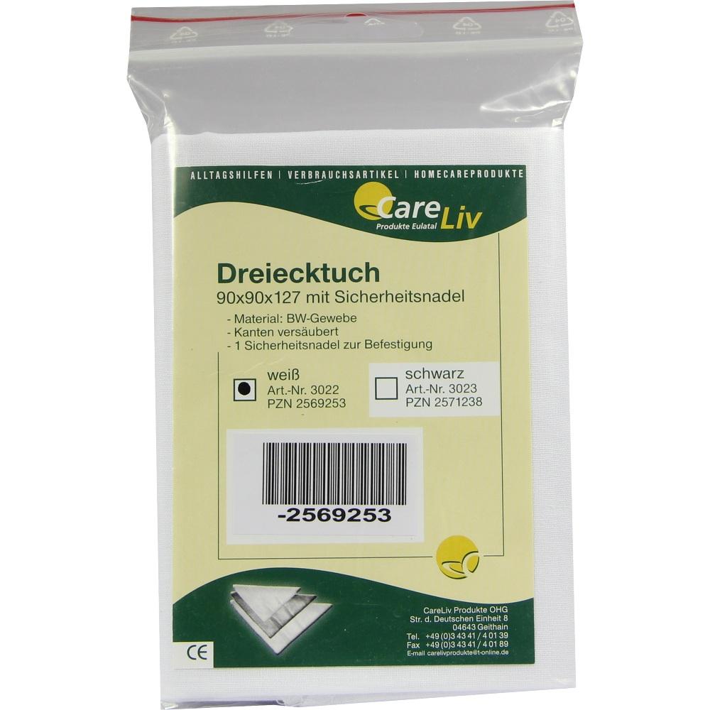 DREIECKTUCH BW 90x90x127 weiß m.Sicherheitsn. 1 St