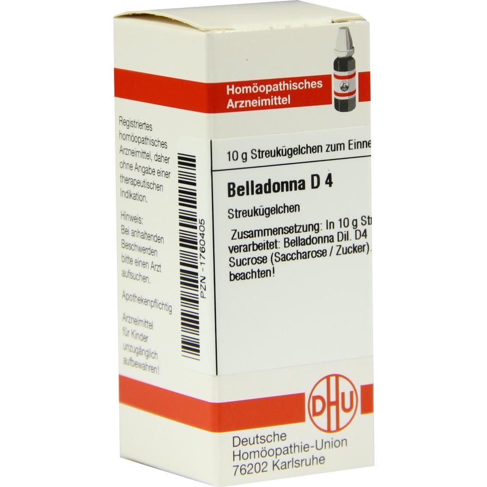 BELLADONNA D 4 Globuli 10 g Globuli