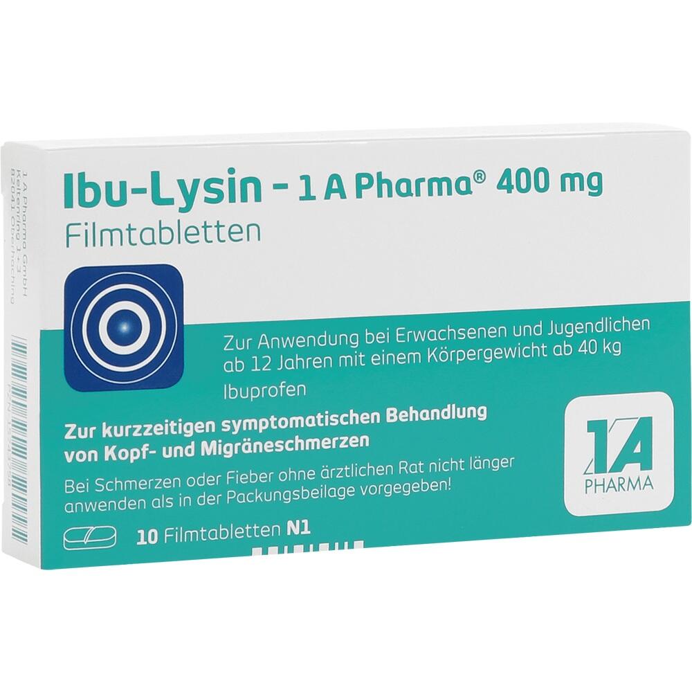 Ibu-Lysin 1A Pharma 400mg 10 St Filmtabletten