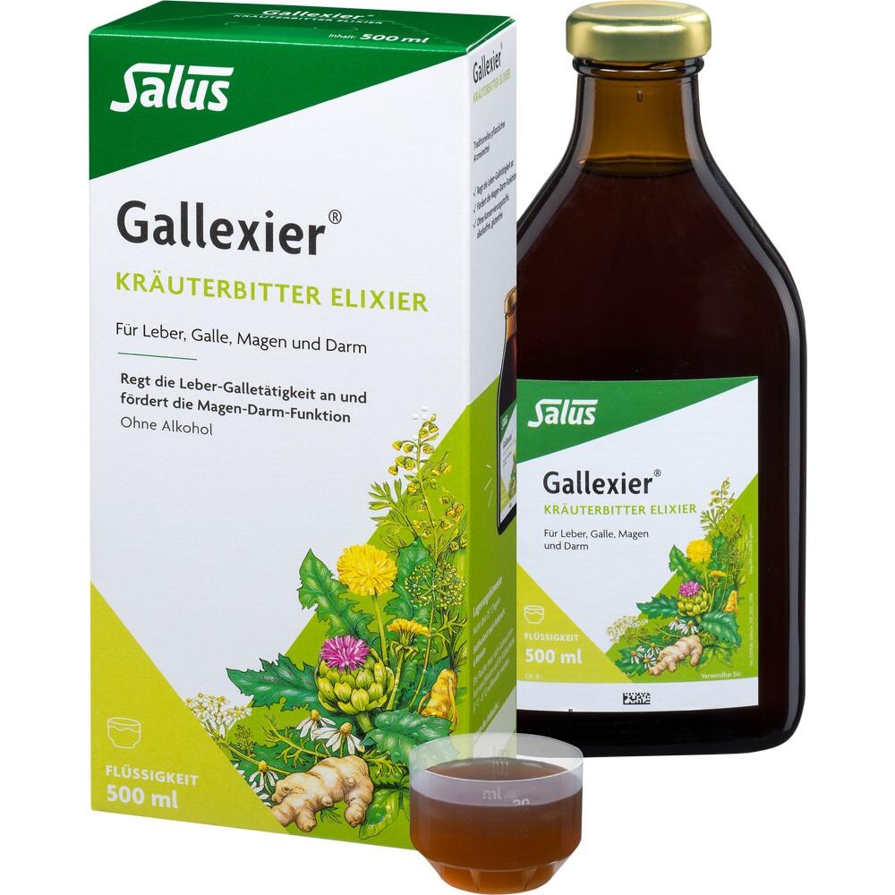 Gallexier Kräuterbitter Elixier 500 ml Flüssigkeit zum Einnehmen