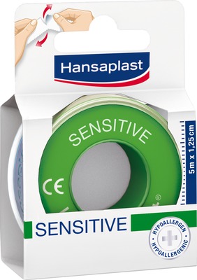 Hansaplast SENSITIVE 5m x 1,25cm 1 St Pflaster
