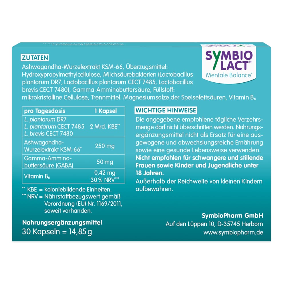 SYMBIOLACT Mentale Balance 30 St Kapseln