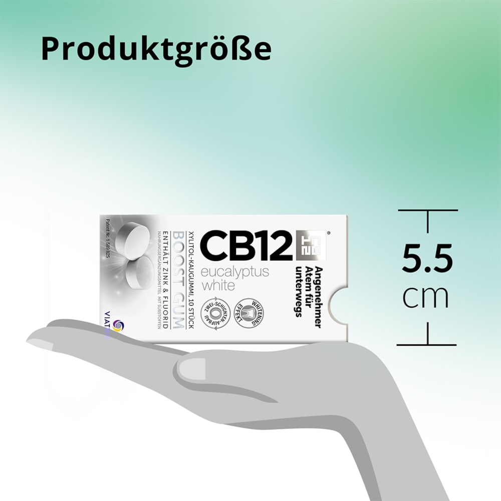 CB12 BOOST GUM eucalyptus white XYLITOL-KAUGUMMI 10 St Kaugummi