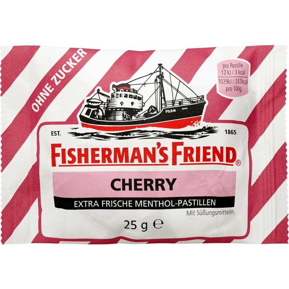 FISHERMANS FRIEND Cherry ohne Zucker Pastillen 25 g Pastillen