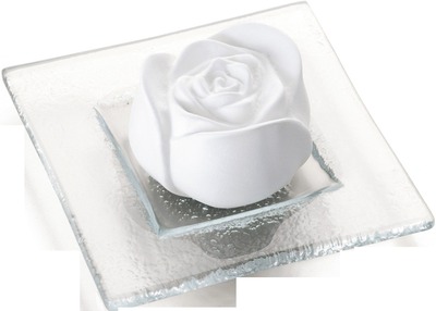 DUFTSTEIN Rosenblüte Glasteller transparent 1 St