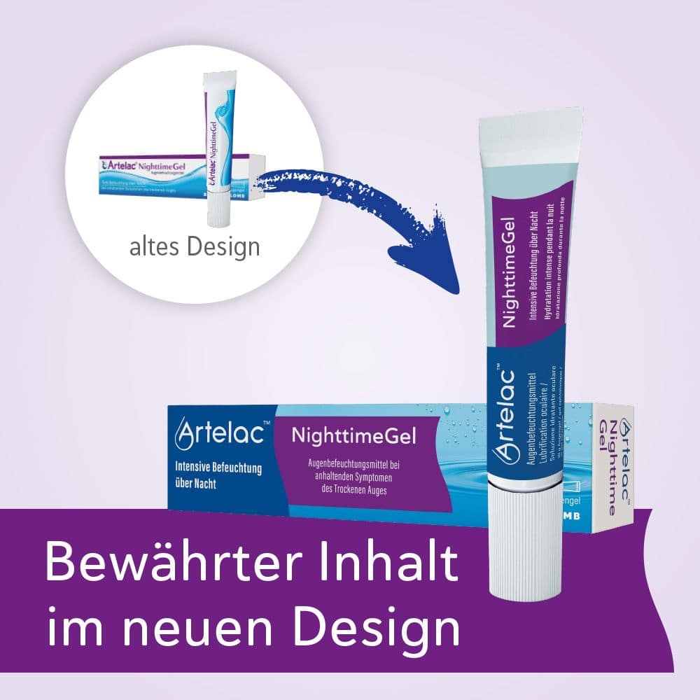 Artelac Nighttime Gel Augengel - Augenbefeuchtung zur Nacht 3X10 g Augengel
