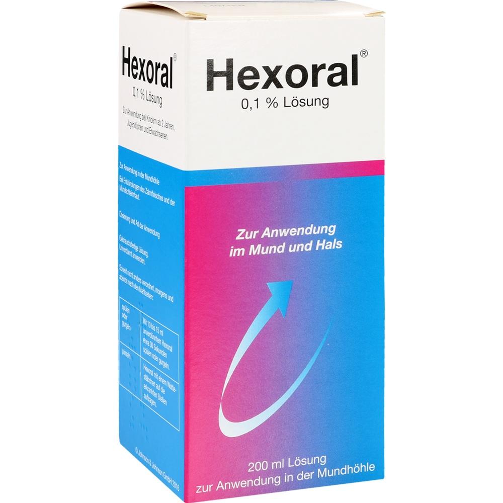 Hexoral Lösung bei Entzündungen in Mund und Rachen