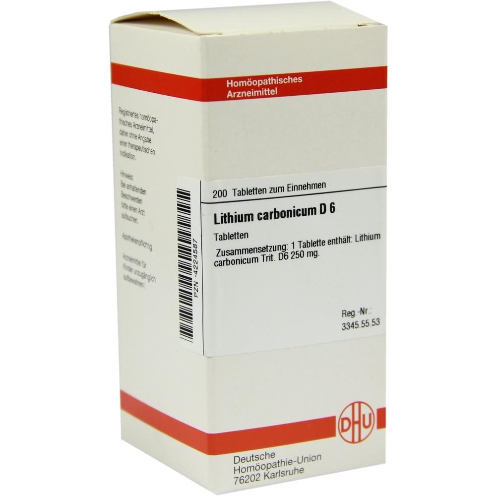 LITHIUM CARBONICUM D 6 Tabletten 200 St Tabletten