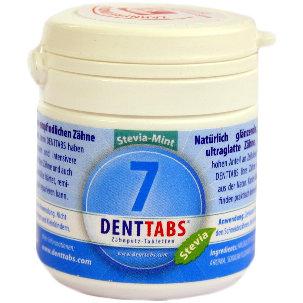 DENTTABS Zahnputztabletten stevia-mint 125 St Tabletten