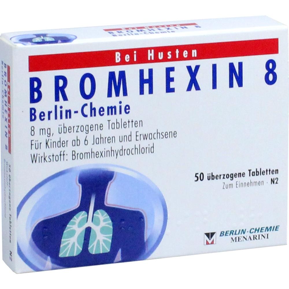 BROMHEXIN 8 Berlin-Chemie 50 St Überzogene Tabletten