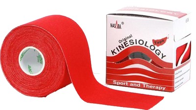 NASARA Kinesiotape 5 cmx5 m rot 1 St Pflaster