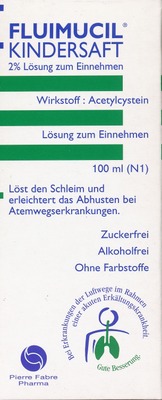 Fluimucil Kindersaft 2% 100 ml Lösung zum Einnehmen