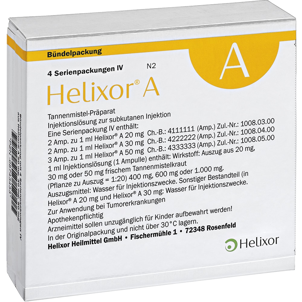 HELIXOR A Serienpackung IV Ampullen 4X7 St Ampullen