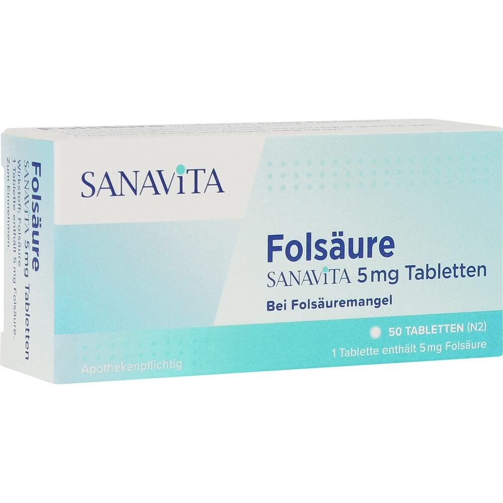Folsäure Sanavita 5 mg  50 St Tabletten