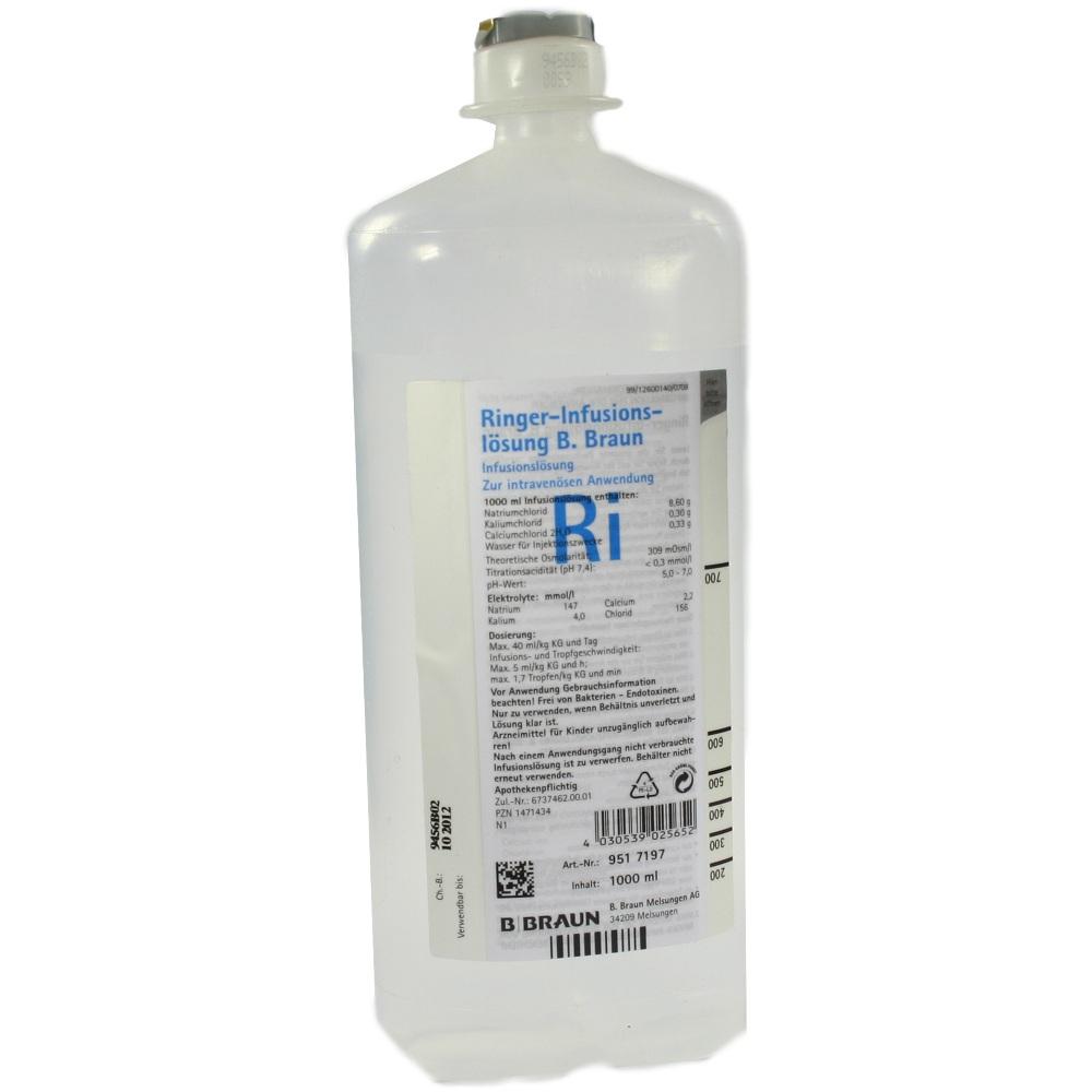 Ringer-Infusionslösung B. Braun 1000 ml Infusionslösung